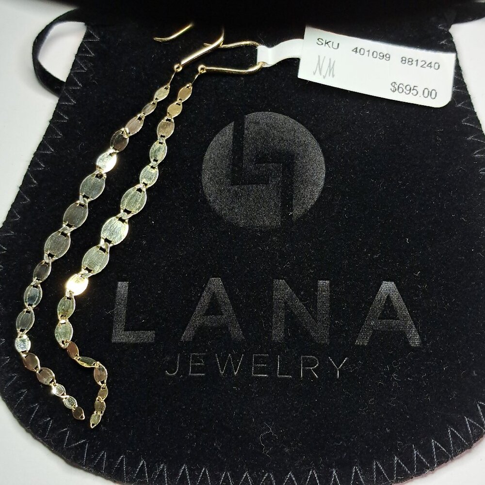 Lana 14 kt Gold Chain Drop Earrings